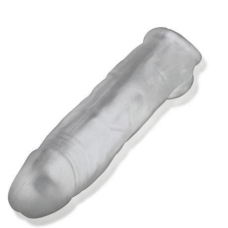 OXBALLS DICKER Cocksheath — Slim Plus+SILICONE, Clear Ice - OX-3090-CLRICE