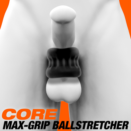 OXBALLS CORE Ballstretcher — Extra-Soft Plus+SILICONE, Black Ice - OX-3092-BLKICE