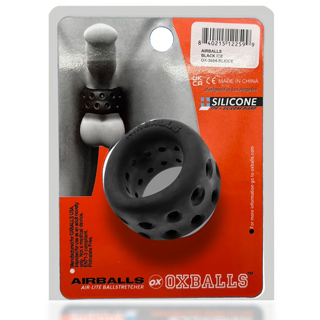OXBALLS AIRBALLS Air-Lite Ballstretcher — Black Ice (2 in) - OX-3084-BLKICE