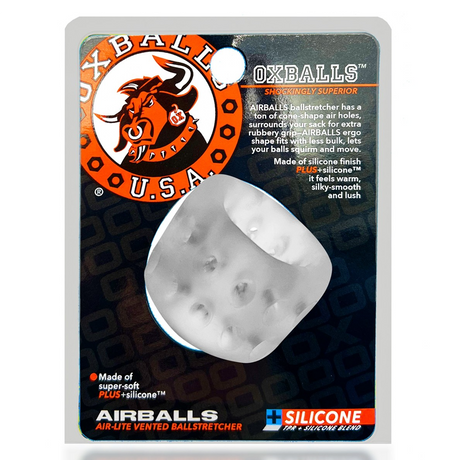 OXBALLS AirBalls Ball Stretcher — Clear Ice (2 in) - OX-3084-CLRICE