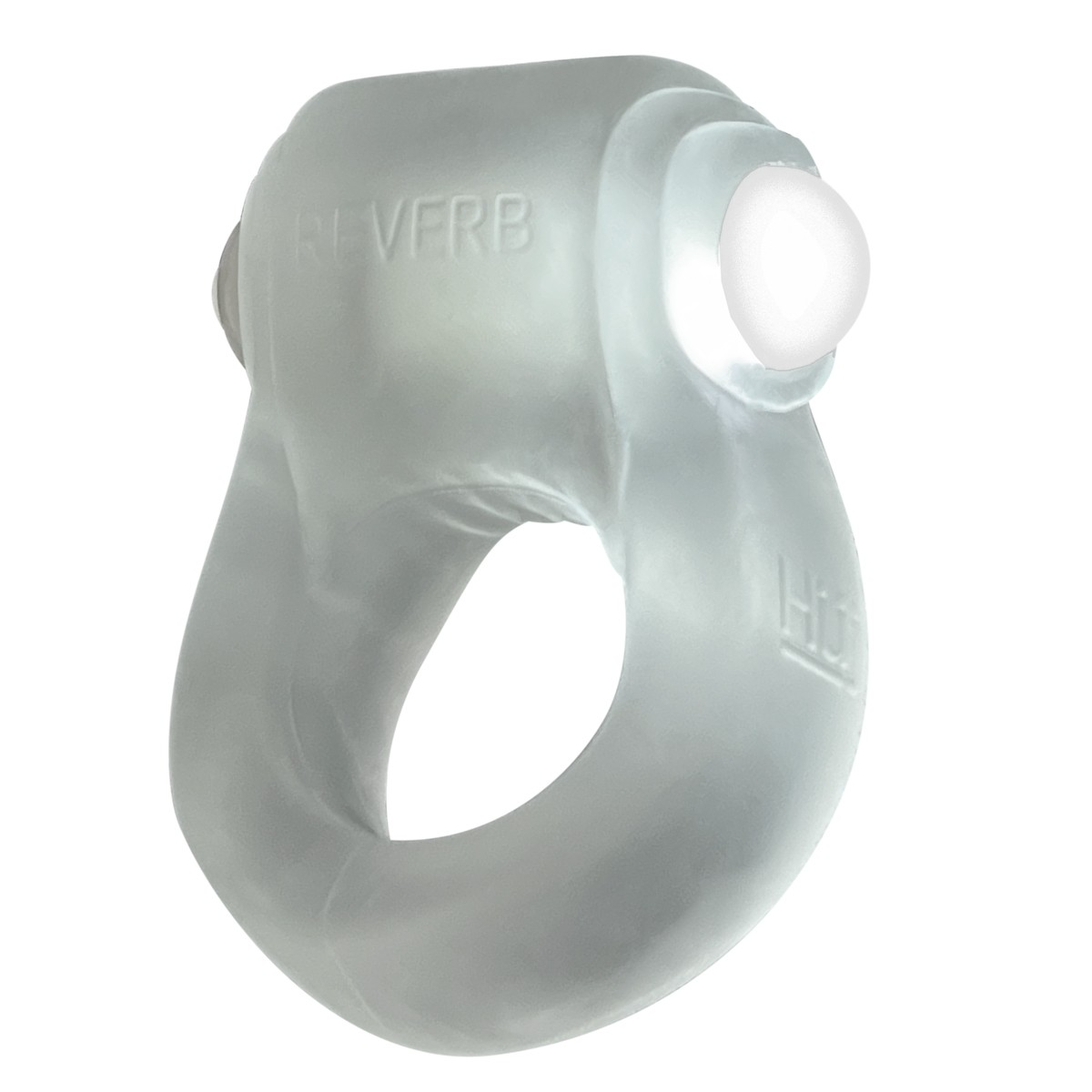 OXBALLS GlowDick LED Cockring — Clear Ice, Plus+SILICONE™ - OX-3095-CLRICE