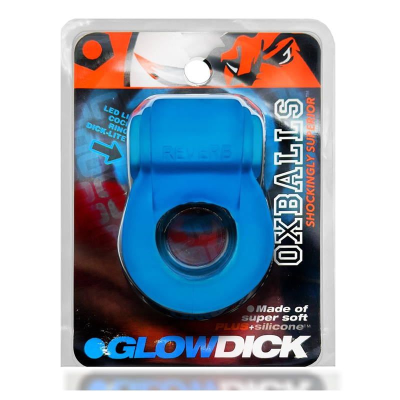 OXBALLS GlowDick LED Cockring — Blue Ice - OX-3095-BLUICE