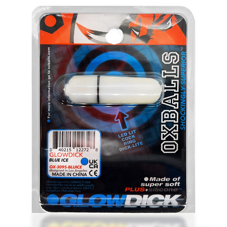OXBALLS GlowDick LED Cockring — Blue Ice - OX-3095-BLUICE