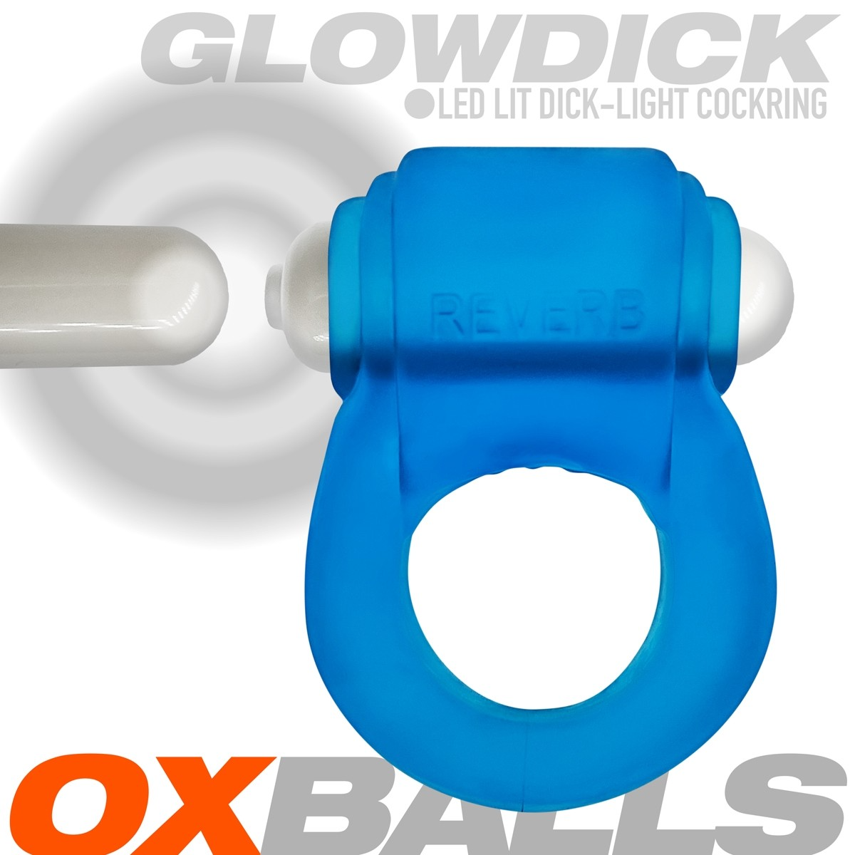 OXBALLS GlowDick LED Cockring — Blue Ice - OX-3095-BLUICE