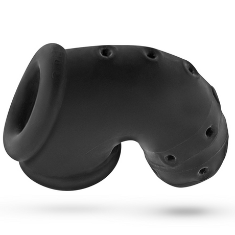 OXBALLS AIRLOCK Air‑Lite Vented Chastity Cage — Black Ice - OX-3086-BLKICE