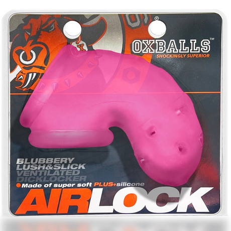 OXBALLS Airlock Vented Chastity Cage — Pink Ice - OX2827