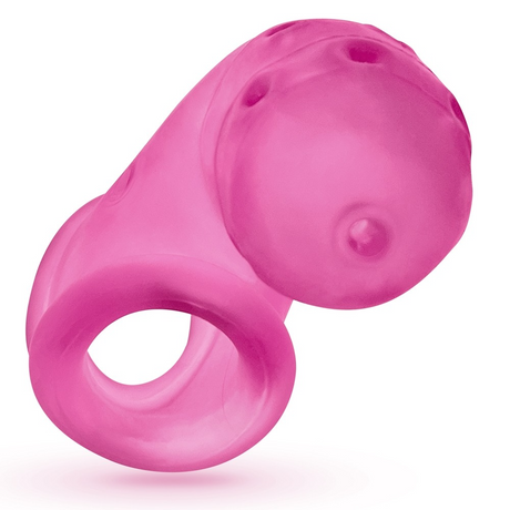 OXBALLS Airlock Vented Chastity Cage — Pink Ice - OX2827