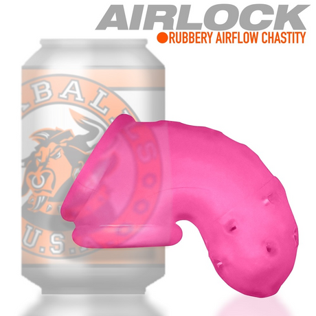 OXBALLS Airlock Vented Chastity Cage — Pink Ice - OX2827