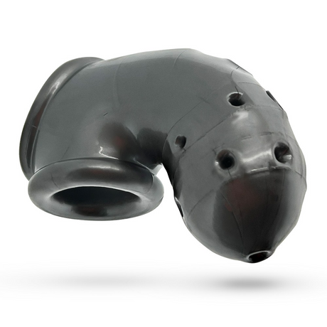 OXBALLS Airlock Air-Lite Vented Chastity Cage, Steel, 4.5" - OX2858
