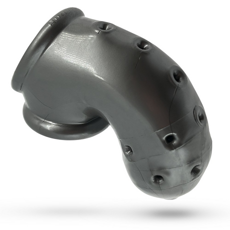 OXBALLS Airlock Air-Lite Vented Chastity Cage, Steel, 4.5" - OX2858