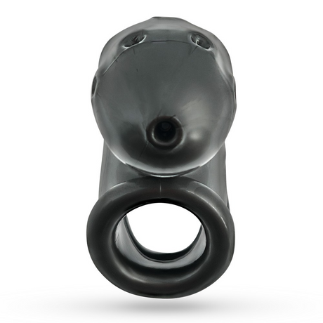 OXBALLS Airlock Air-Lite Vented Chastity Cage, Steel, 4.5" - OX2858
