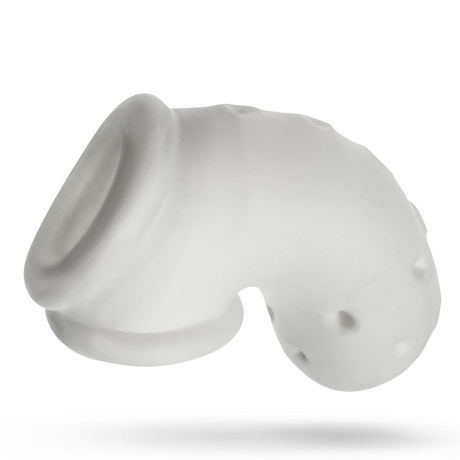 OXBALLS Airlock Vented Chastity Cage — White Ice - OX2872