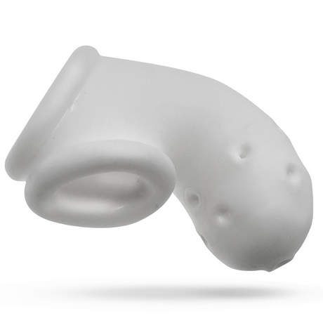 OXBALLS Airlock Vented Chastity Cage — White Ice - OX2872