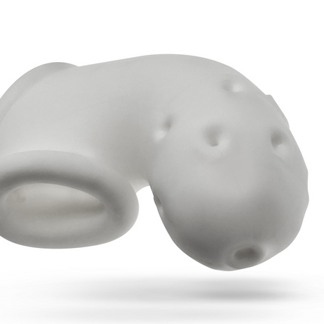 OXBALLS Airlock Vented Chastity Cage — White Ice - OX2872