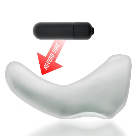 Hunkyjunk Buzz Taint Sling with Vibrating Bullet — White Ice - HUJ3190