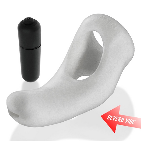 Hunkyjunk Buzz Taint Sling with Vibrating Bullet — White Ice - HUJ3190