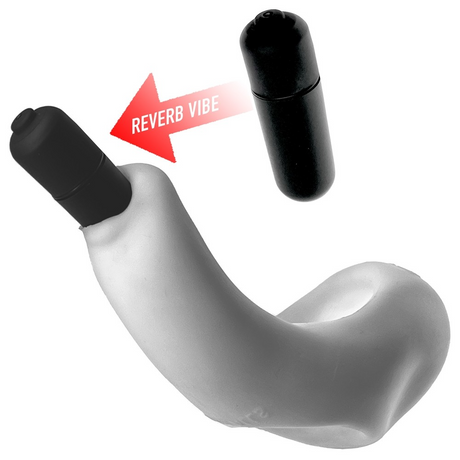 Hunkyjunk Buzz Taint Sling with Vibrating Bullet — White Ice - HUJ3190