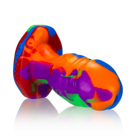 OXBALLS Honcho I Small Rainbow Buttplug - OX-1240-1-BOW