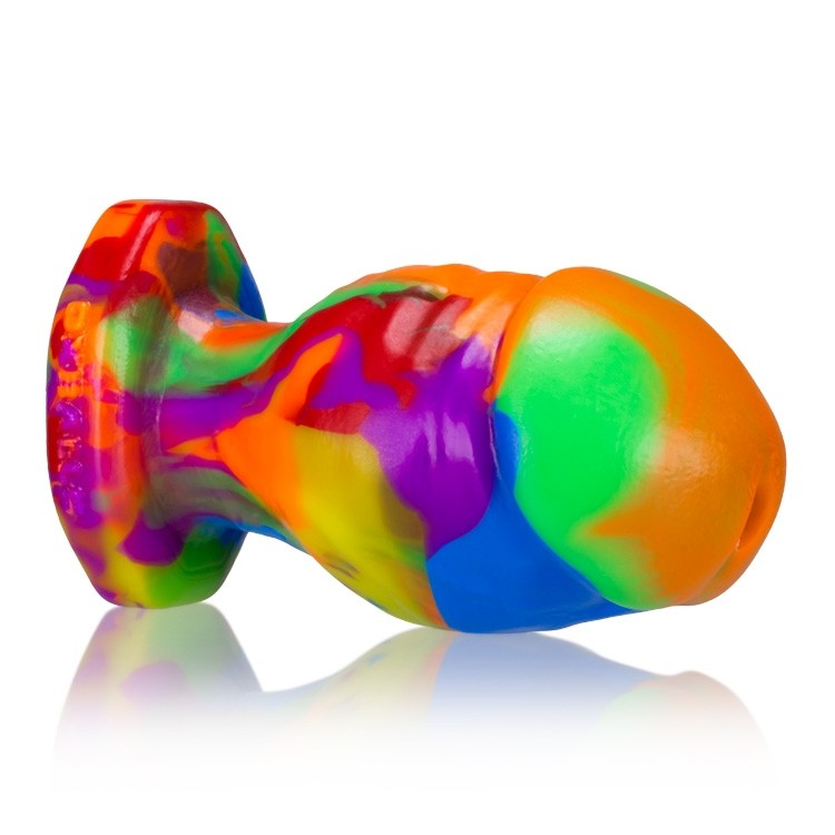 OXBALLS Honcho I Small Rainbow Buttplug - OX-1240-1-BOW