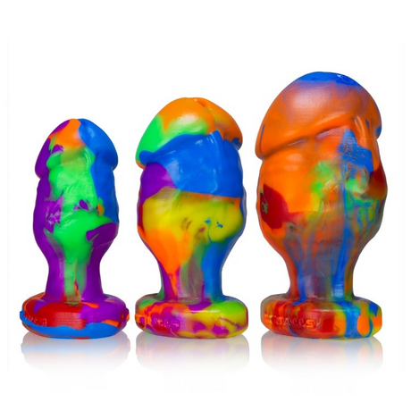 OXBALLS HONCHO II Medium Rainbow Buttplug - OX5430