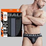 OXBALLS Airmesh Swagger Jockstrap, Tar Black — Large - OX-JOK-1010-BLK-L