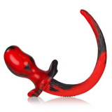 OXBALLS Beagle Puppy Tail Buttplug — Medium, Red Swirl - OX7021