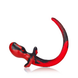 OXBALLS Beagle Puppy Tail Buttplug — Medium, Red Swirl - OX7021