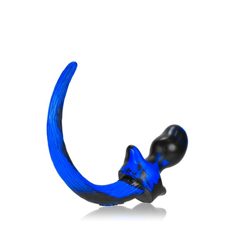 OXBALLS Bulldog Puppy Tail Buttplug — Police Swirl, Large - OX7083