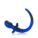 OXBALLS Bulldog Puppy Tail Buttplug — Police Swirl, Large - OX7083