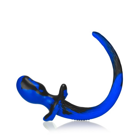 OXBALLS Bulldog Puppy Tail Buttplug — Police Swirl, Large - OX7083