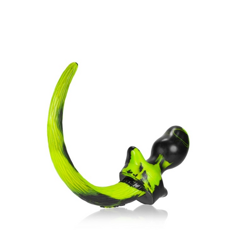 OXBALLS Beagle Puppy Tail Buttplug — Acid Swirl, Medium - OX7120