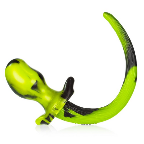 OXBALLS Beagle Puppy Tail Buttplug — Acid Swirl, Medium - OX7120