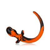 OXBALLS Bulldog Puppy Tail Buttplug — Large, Orange Swirl - OX7236