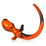 OXBALLS Bulldog Puppy Tail Buttplug — Large, Orange Swirl - OX7236