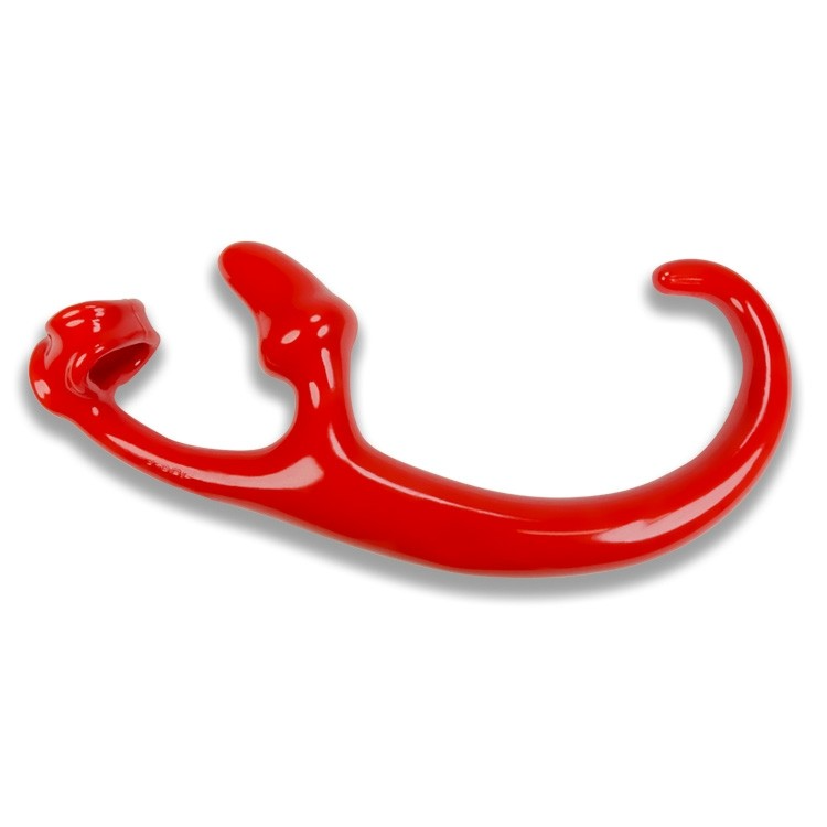 OXBALLS Alien Tail Butt Plug & Sling — Red - OX7625