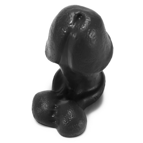 OXBALLS Wrecker Stumpy Buttplug — Pure Platinum Silicone, Black, 5" - OX9057