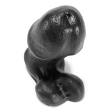 OXBALLS Wrecker Stumpy Buttplug — Pure Platinum Silicone, Black, 5" - OX9057