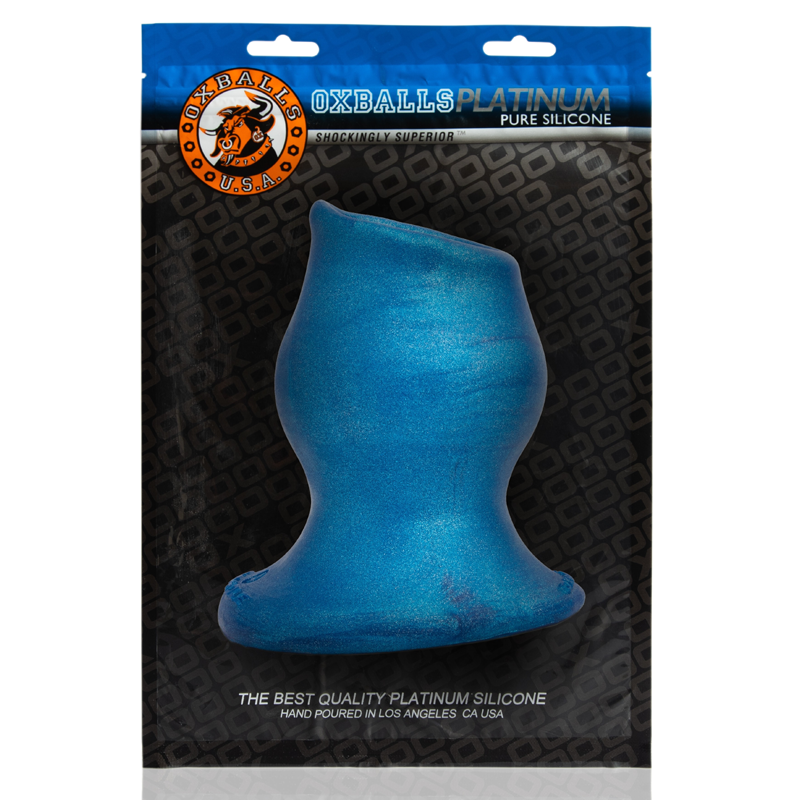 OXBALLS Pig-Hole MORPH 4 Hollow Plug — Blueballs Metallic (X-Large) - OX9118