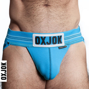 OXBALLS Slingjock Slider-Strap Jock — Pool, Large - OX-JOK-1000-POL-L