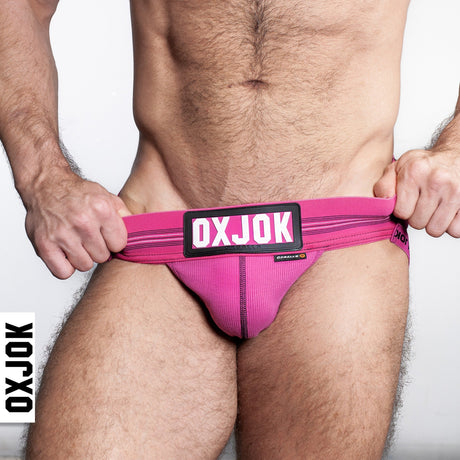 OXBALLS SlingJock Slider-Strap Jock — Pink Sky, Large - OX4715