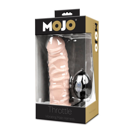 Mojo Throttle — Vibrating Male Harness, Medical Grade Silicone, 7 Functions - EL-MOJO-005