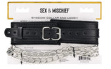 Sportsheets Shadow Collar & Detachable Leash — Black - SS10301