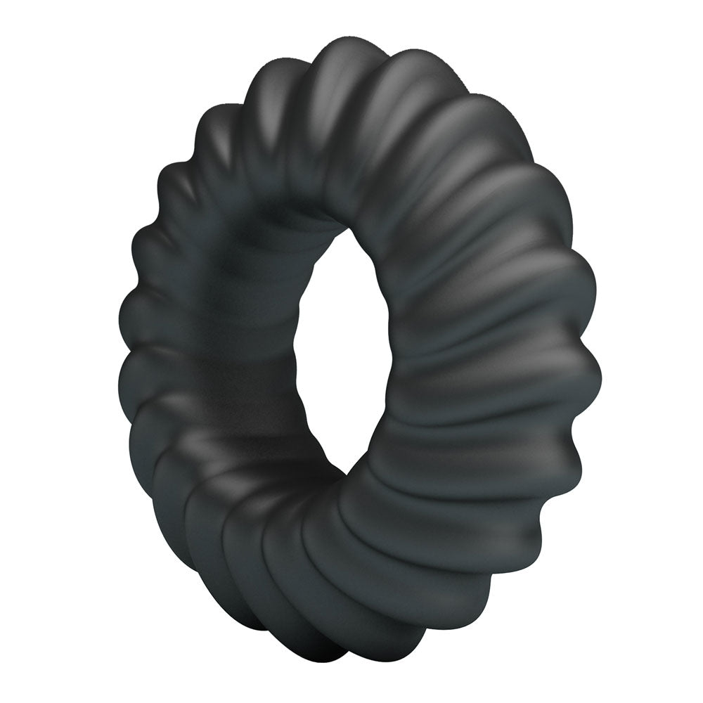 Pretty Love Fitz Super-Soft Silicone Cock Ring — Black, 55 mm - BI-210356