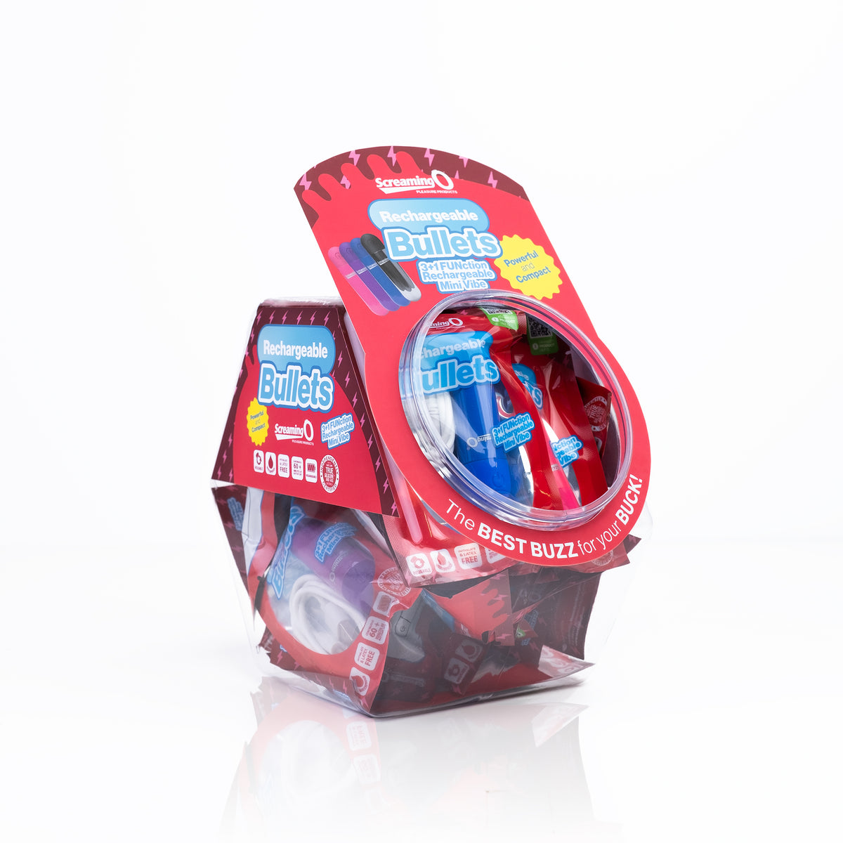 Screaming O Rechargeable Bullet Set - 4 Assorted Colors, 3" - SO-ARBA-BWL