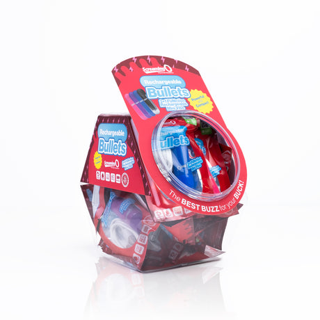 Screaming O Rechargeable Bullet Set - 4 Assorted Colors, 3" - SO-ARBA-BWL