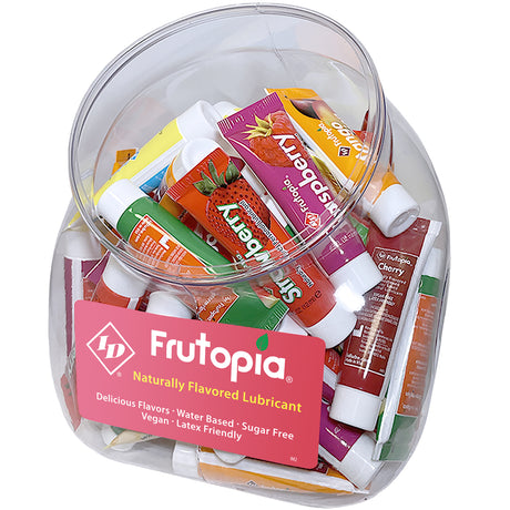 I.D. Lubricants Frutopia Assorted Flavor Tubes Jar — 72 × 12ml - ID-DTXT12J1