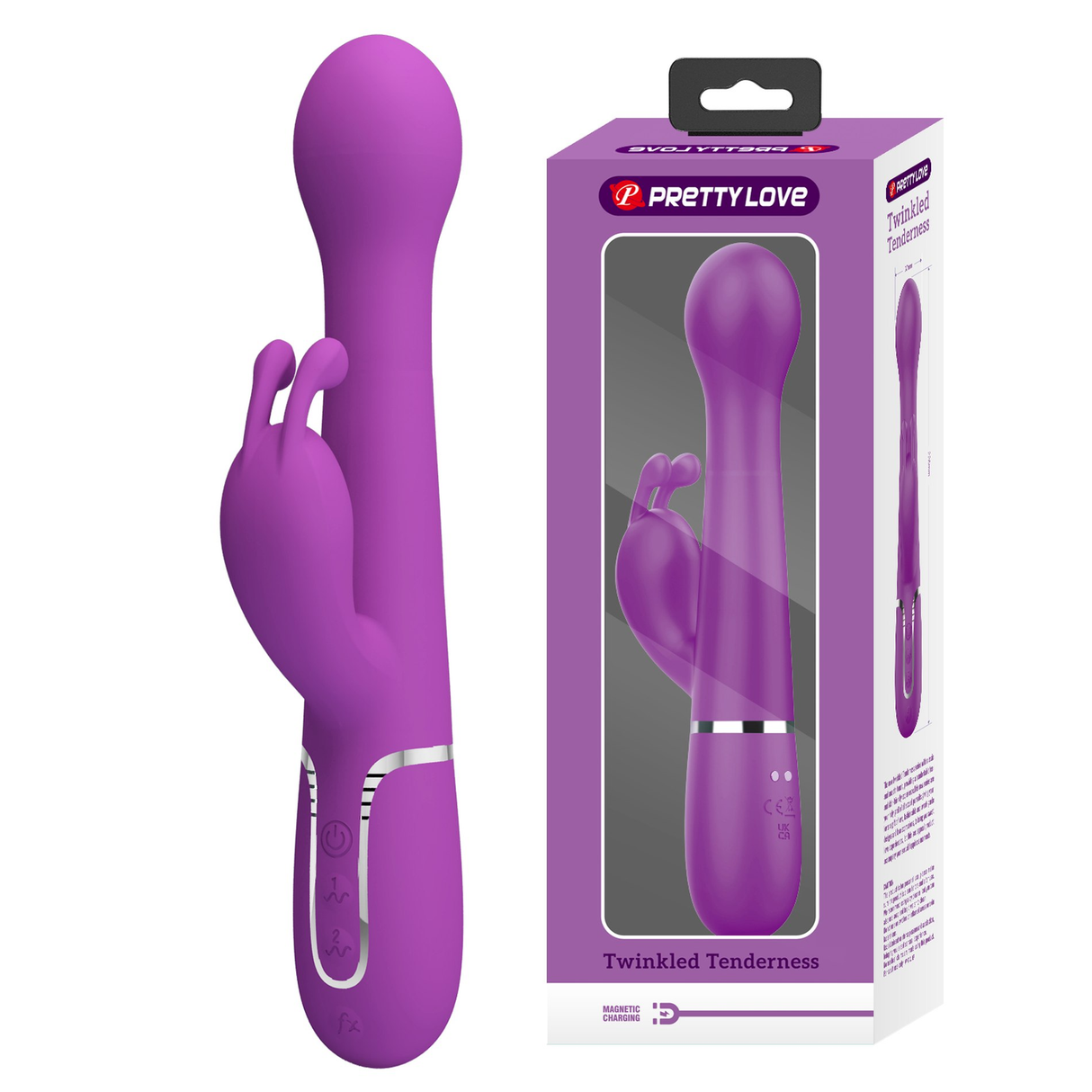 Pretty Love Dejon Rabbit Vibrator — Fuchsia, Dual Motor - BW-500014-3