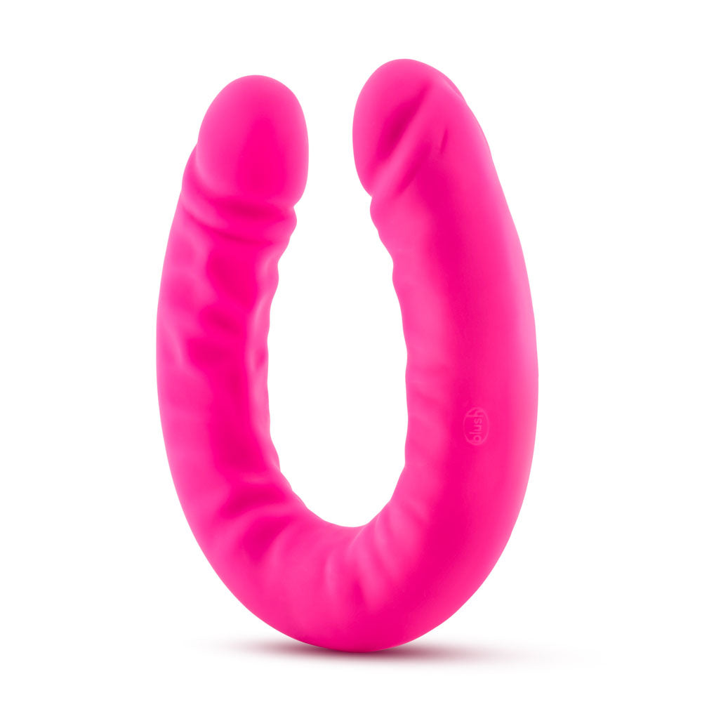 Ruse - 18 Inch Silicone Slim Double Dong - Hot Pink by Blush