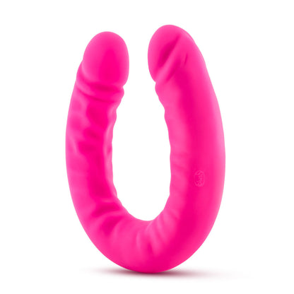 Ruse - 18 Inch Silicone Slim Double Dong - Hot Pink by Blush