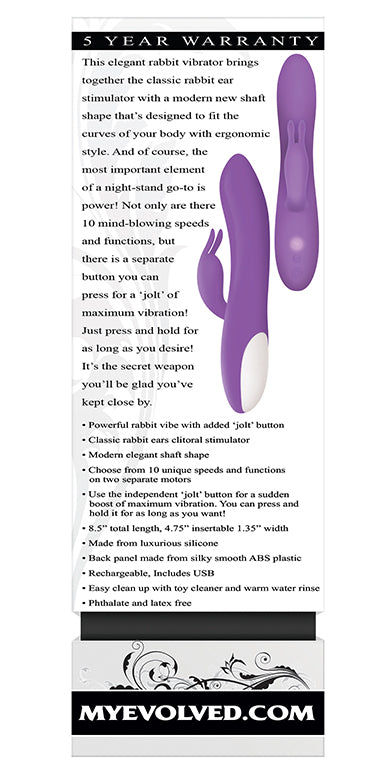 Evolved Novelties Romantic Rabbit Vibrator — Rechargeable Silicone - EN-RS-0854-2